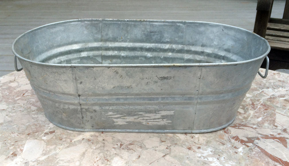 I started off with a galvanized container.