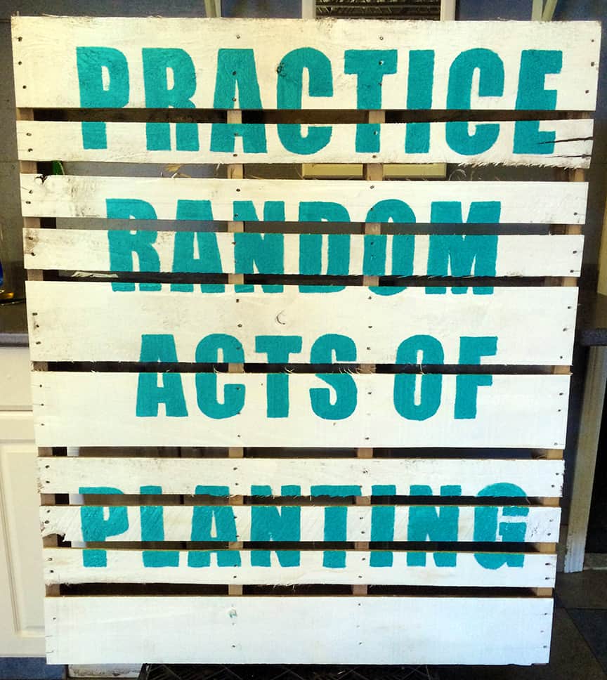 If the top letters line up on the boards well but your bottom lines don't, trace the outline of the top words first, then tilt the projector until the placement of the bottom words are placed well on the lower part of the pallet.