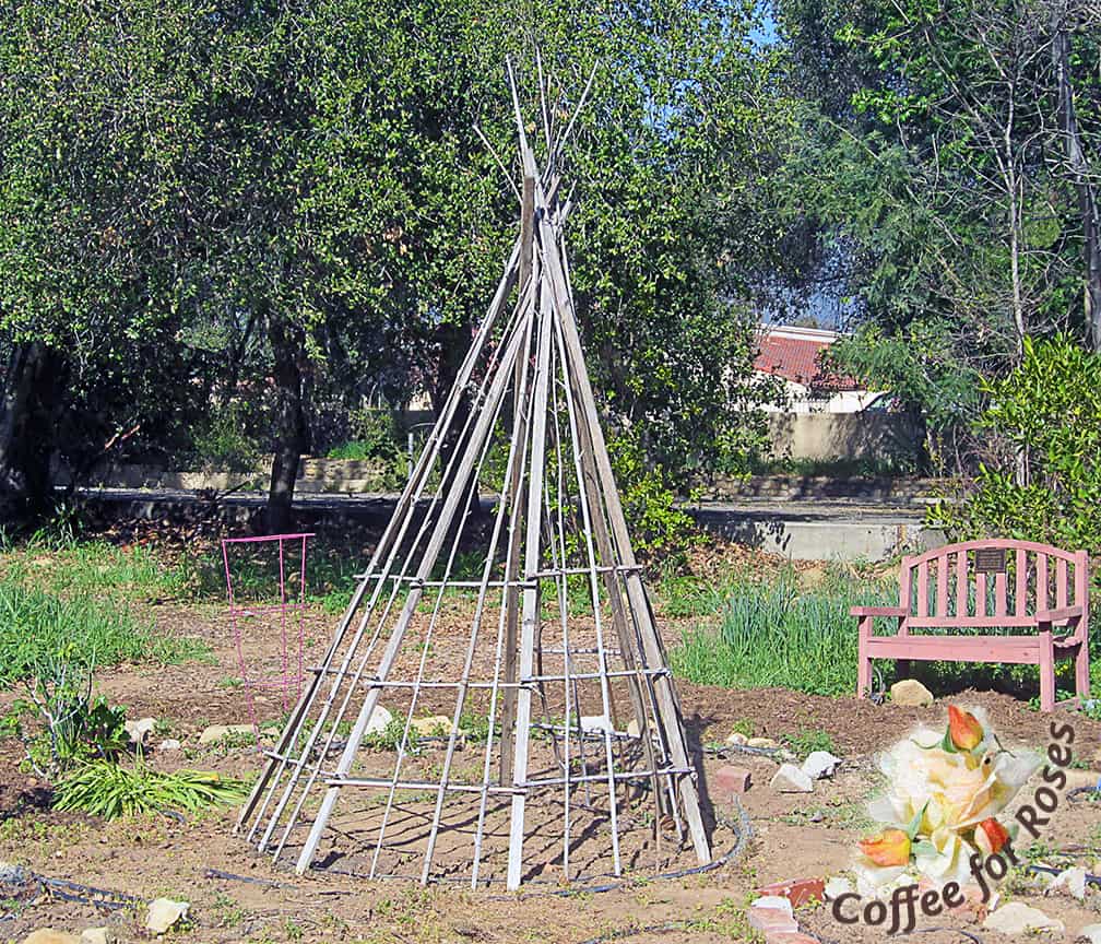This tee-pee form is actually wide enough to provide an entry door so that kids can gather inside the structure.