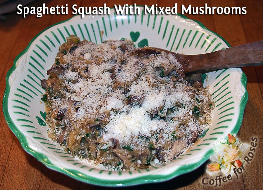 Spaghetti Squash With Mixed Mushrooms